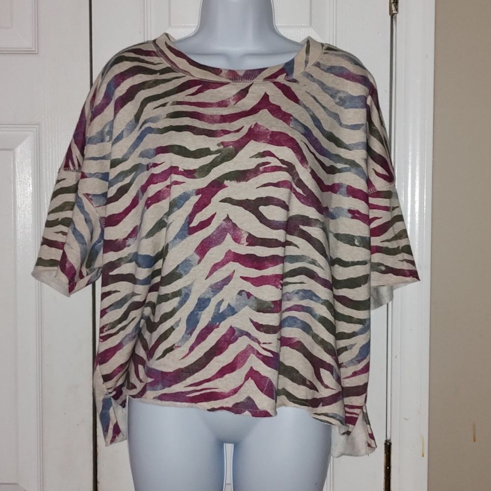 Secret Treasures zebra multicolor sleep top shirt Sz XL NWT